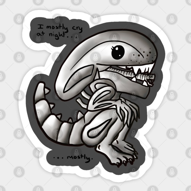 Alien Tears Sticker by KTobinDesigns